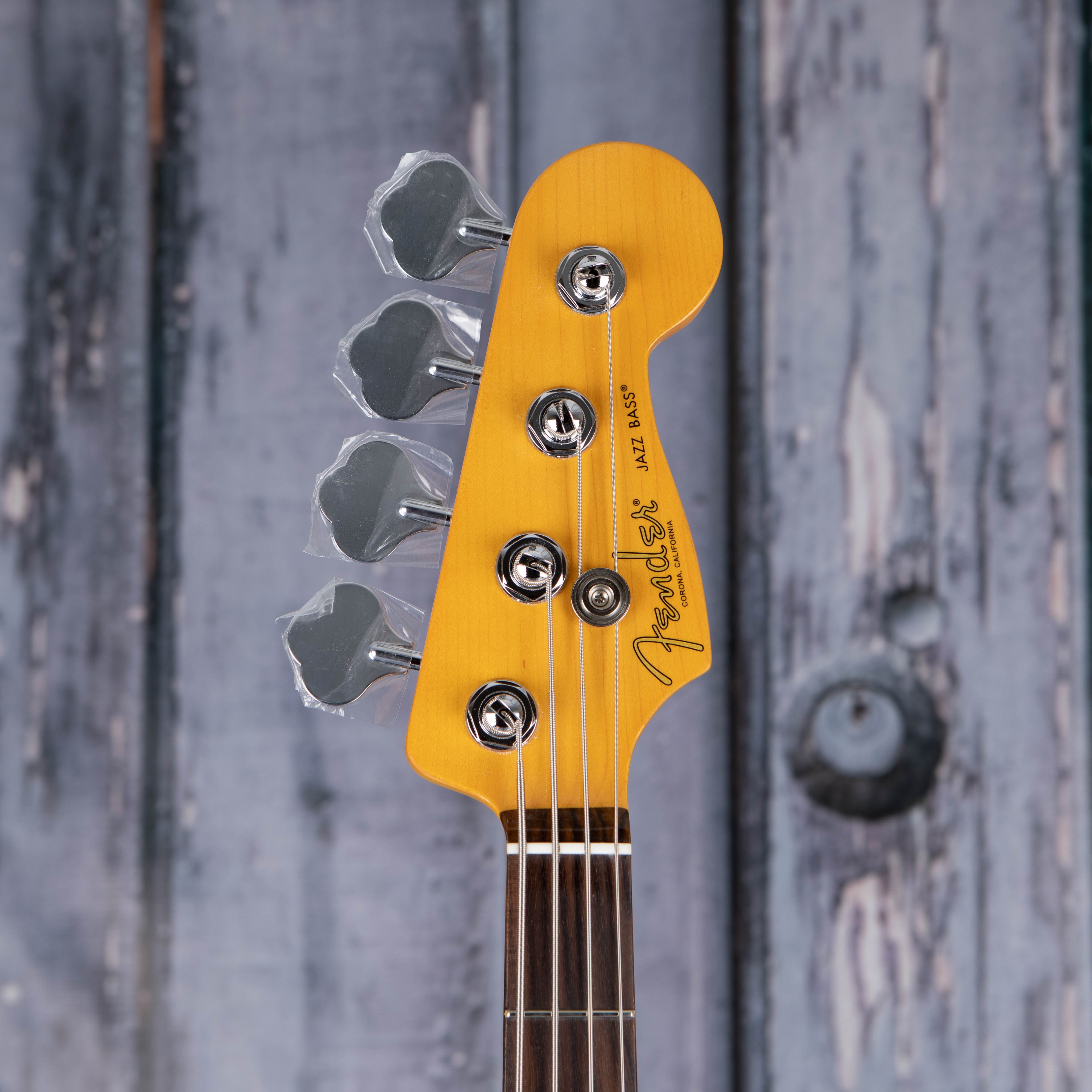 Fender American Professional II Jazz Bass Guitar, 3-Color Sunburst, front headstock