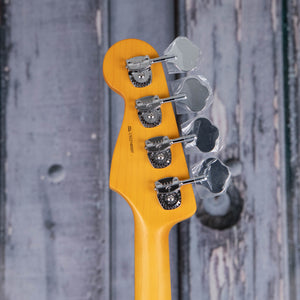 Fender American Professional II Jazz Bass Guitar, 3-Color Sunburst, back headstock