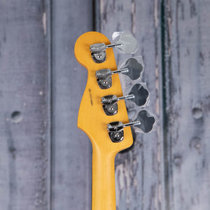 Fender American Professional II Jazz Bass Guitar, Mercury, back headstock