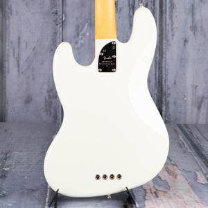 Fender American Professional II Jazz Bass Guitar, Olympic White, back closeup