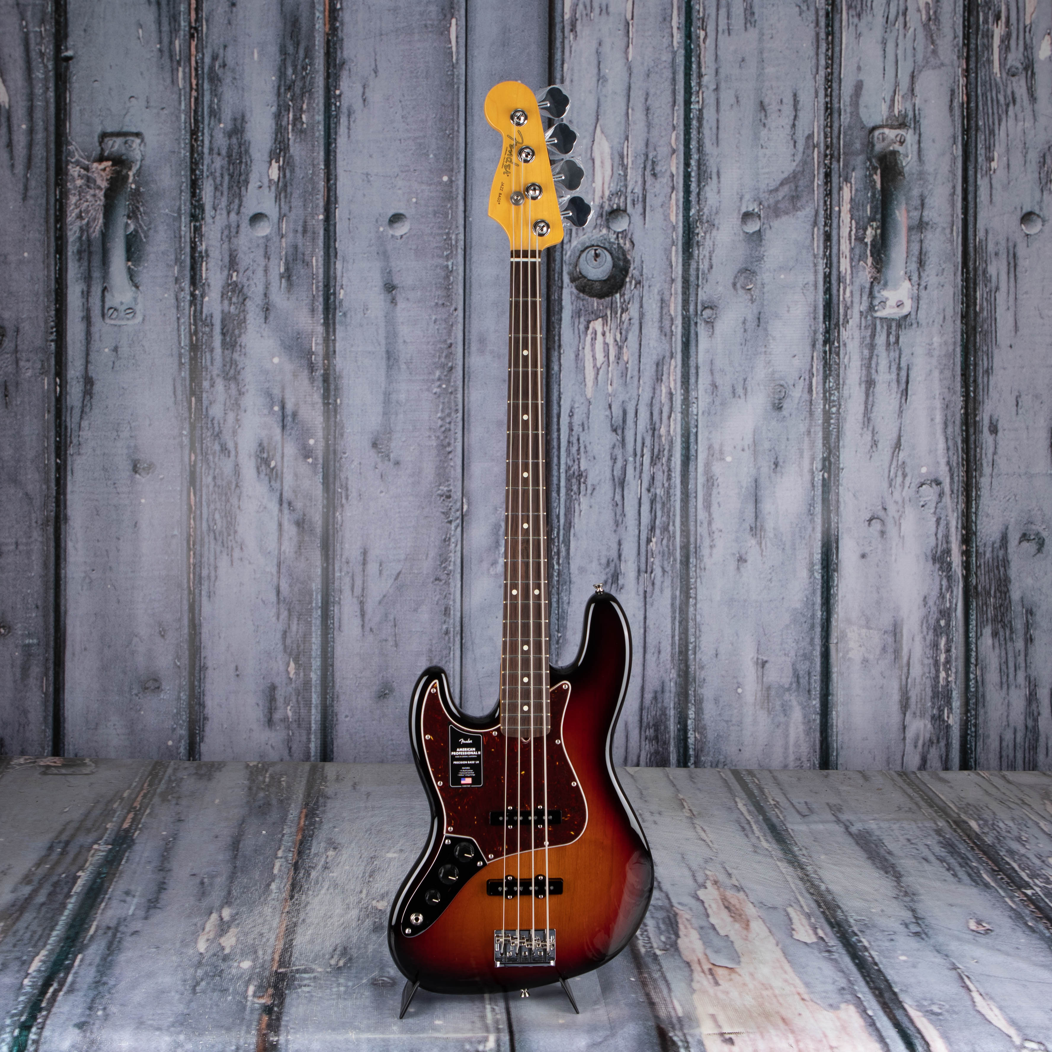 Fender American Professional II Jazz Bass Left-Handed Guitar, 3-Color Sunburst, front