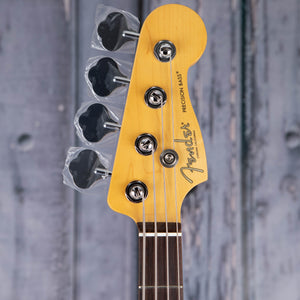 Fender American Professional II Precision Bass Guitar, Mercury, front headstock