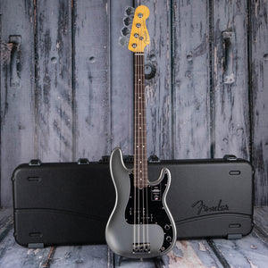 Fender American Professional II Precision Bass Guitar, Mercury, case