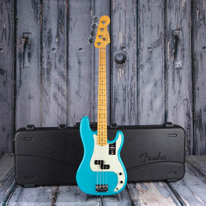 Fender American Professional II Precision Bass Guitar, Miami Blue, case