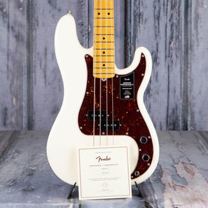 Fender American Professional II Precision Bass Guitar, Olympic White, coa