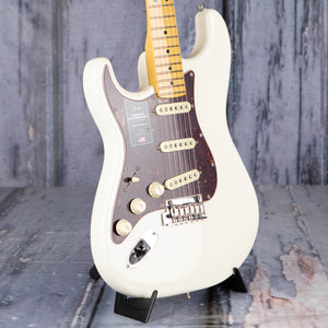Fender American Professional II Stratocaster Left-Handed Electric Guitar, Olympic White, angle