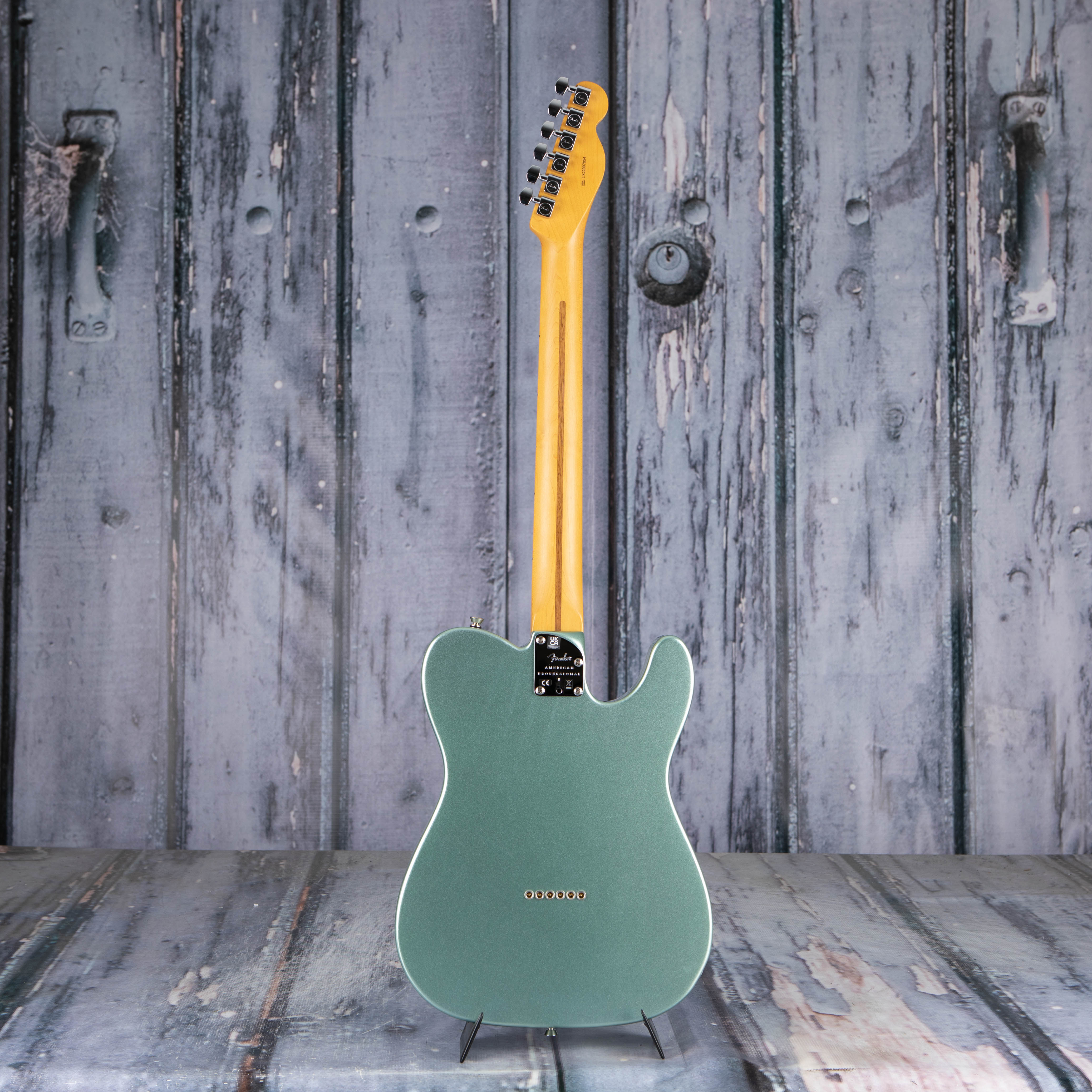 Fender American Professional II Telecaster Left-Handed Electric Guitar, Mystic Surf Green, back