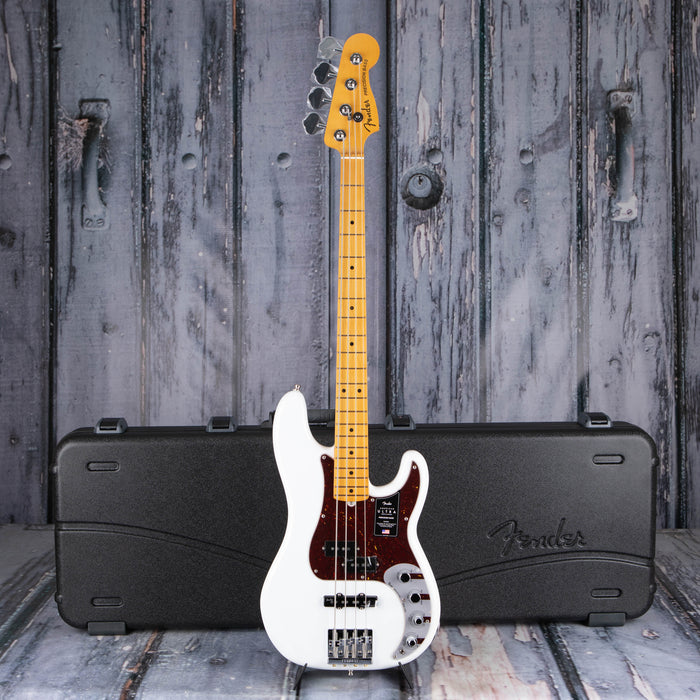 Fender American Ultra Precision Bass, Maple Fingerboard, Arctic Pearl