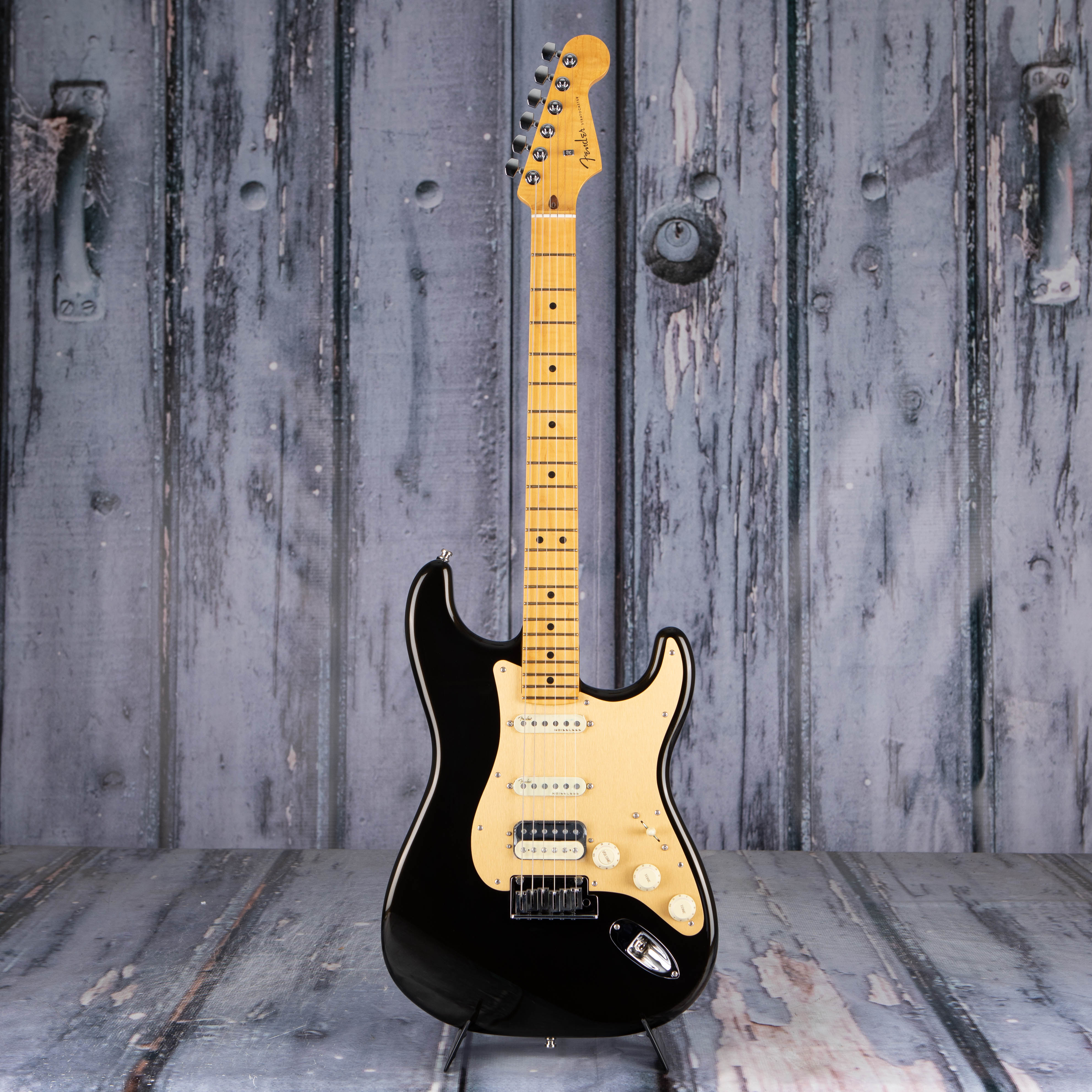 Fender American Ultra Stratocaster HSS Electric Guitar, Maple Fingerboard, Texas Tea, front
