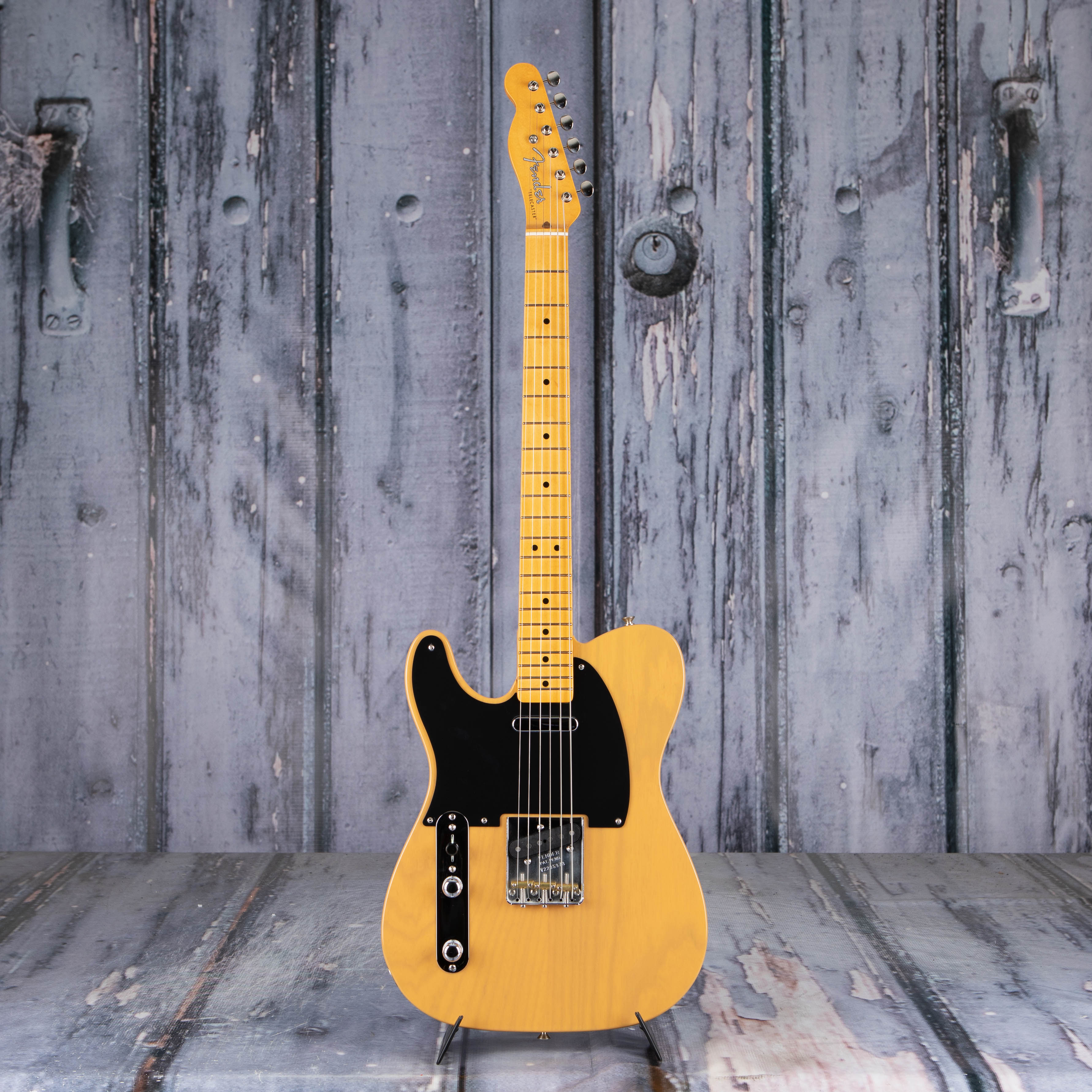 Fender American Vintage II 1951 Telecaster Left-Handed Electric Guitar, Butterscotch Blonde, front