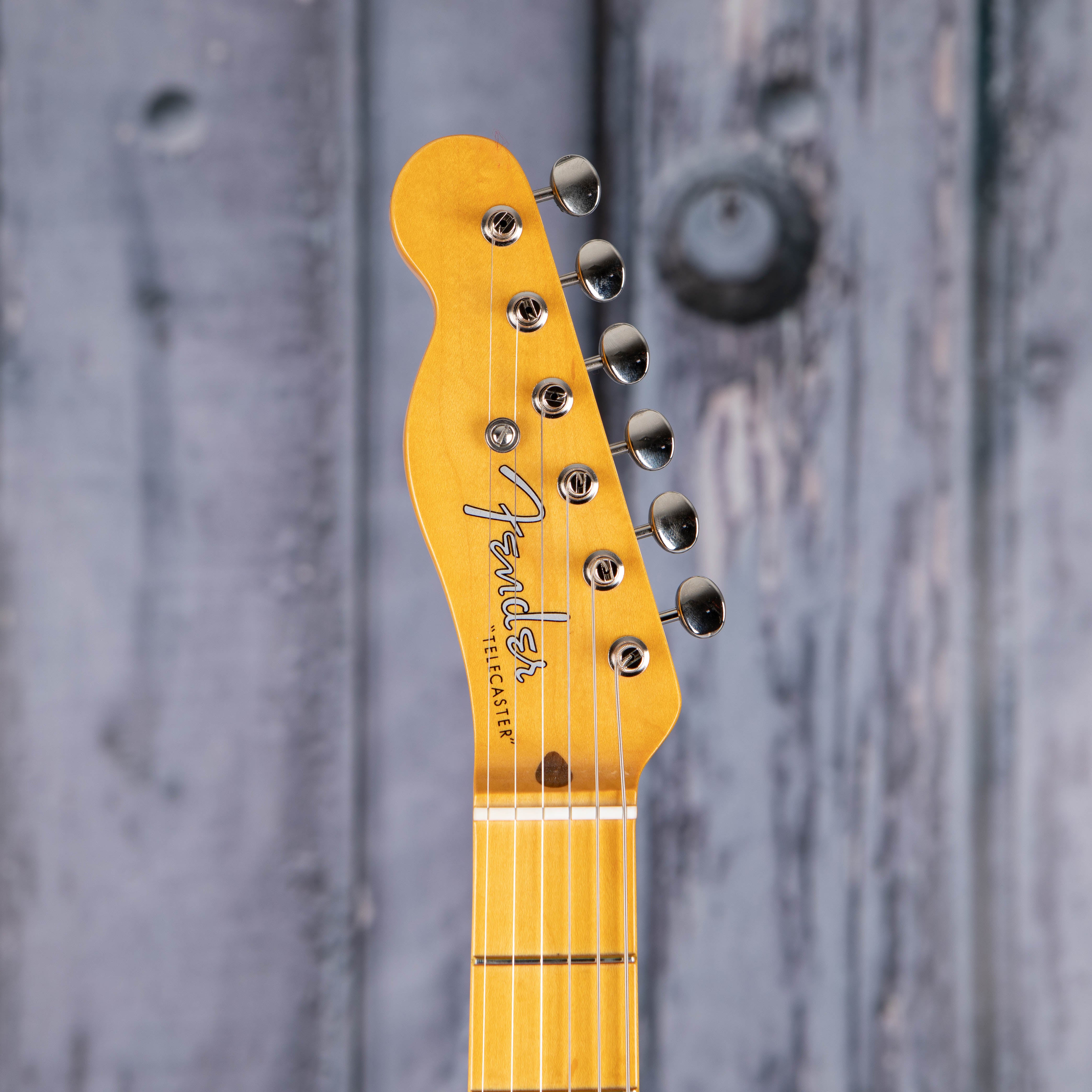 Fender American Vintage II 1951 Telecaster Left-Handed Electric Guitar, Butterscotch Blonde, front headstock