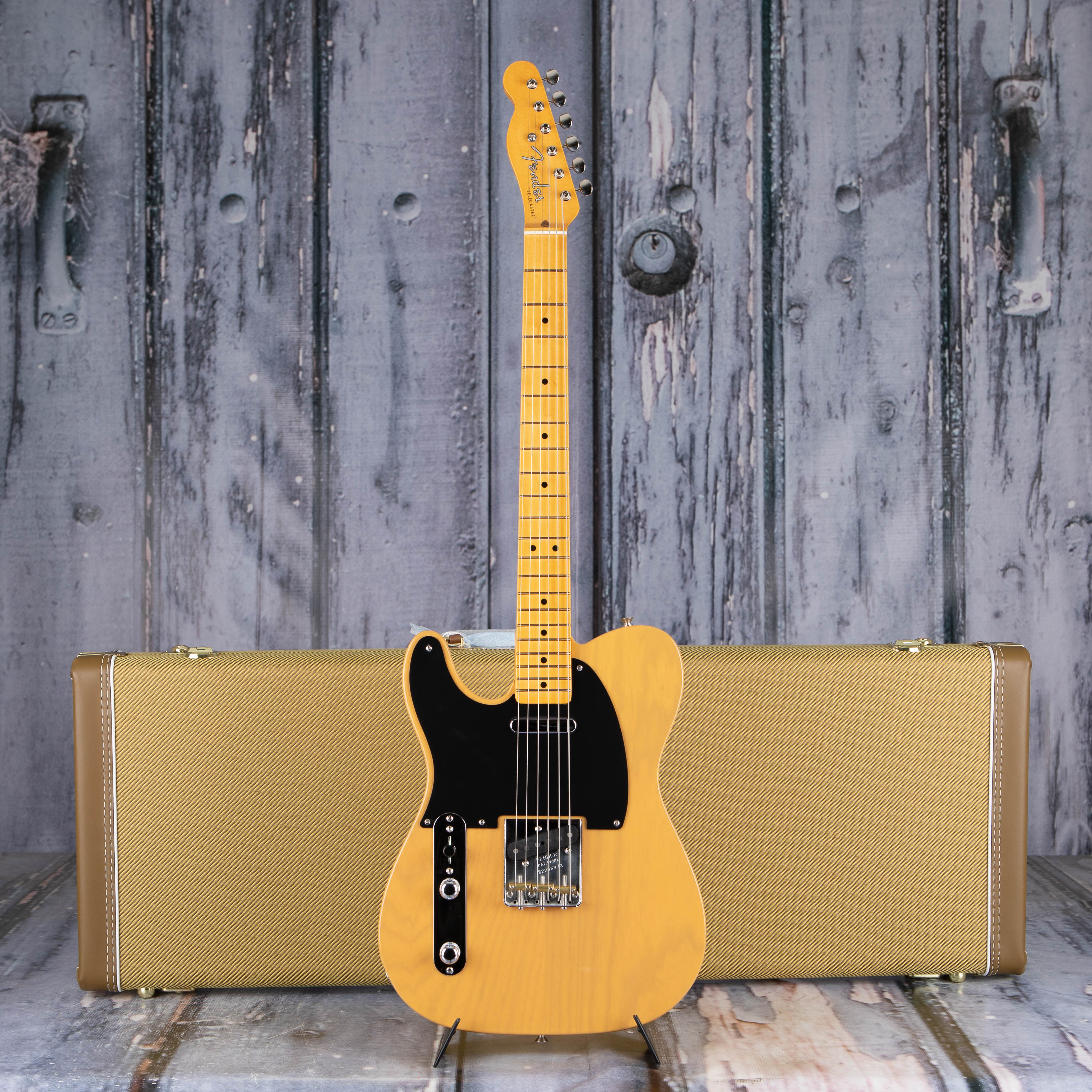 Fender American Vintage II 1951 Telecaster Left-Handed Electric Guitar, Butterscotch Blonde, case