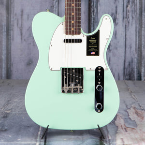 Fender American Vintage II 1963 Telecaster Electric Guitar, Surf Green, front closeup