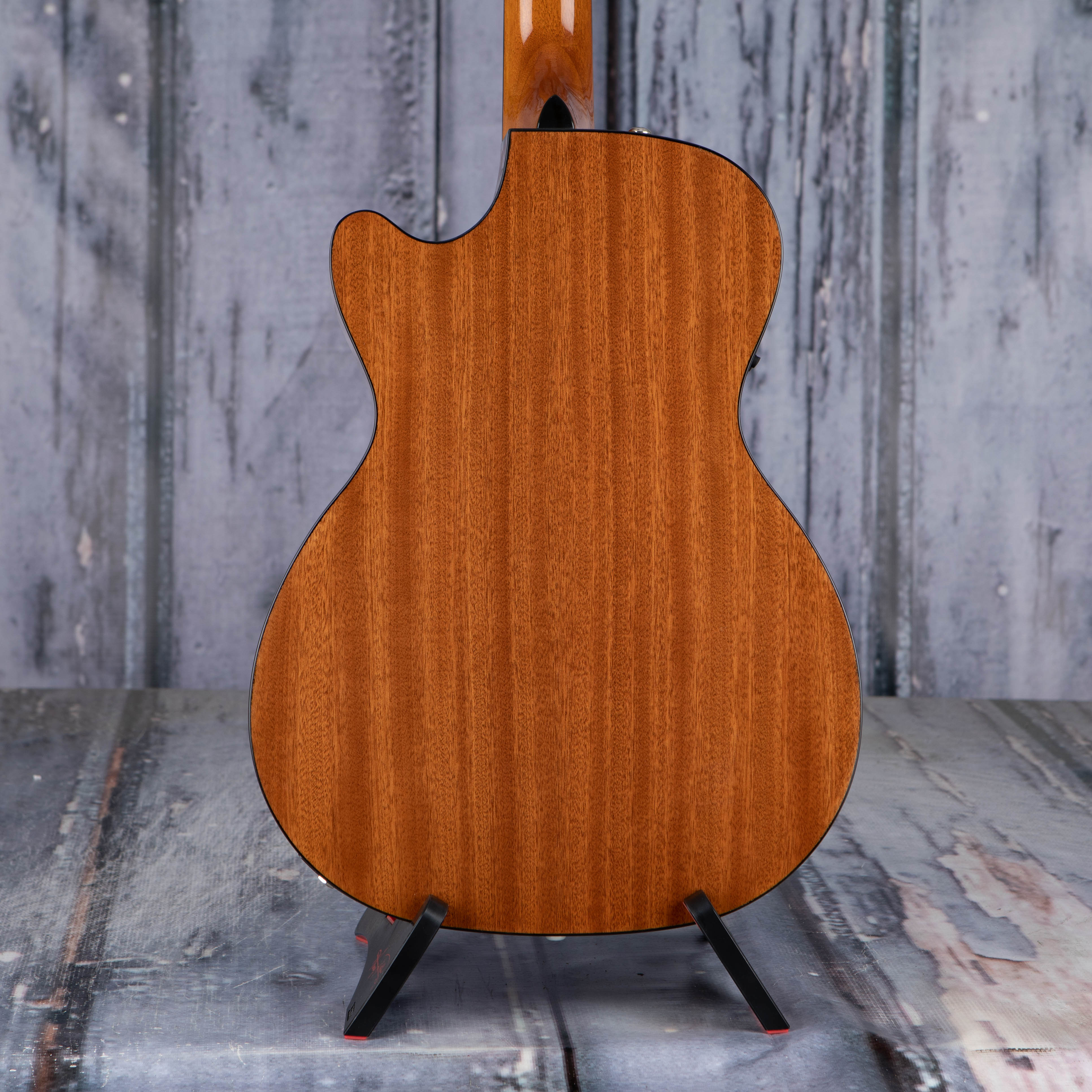 Fender CB-60SCE Acoustic/Electric Bass Guitar, Natural, back closeup