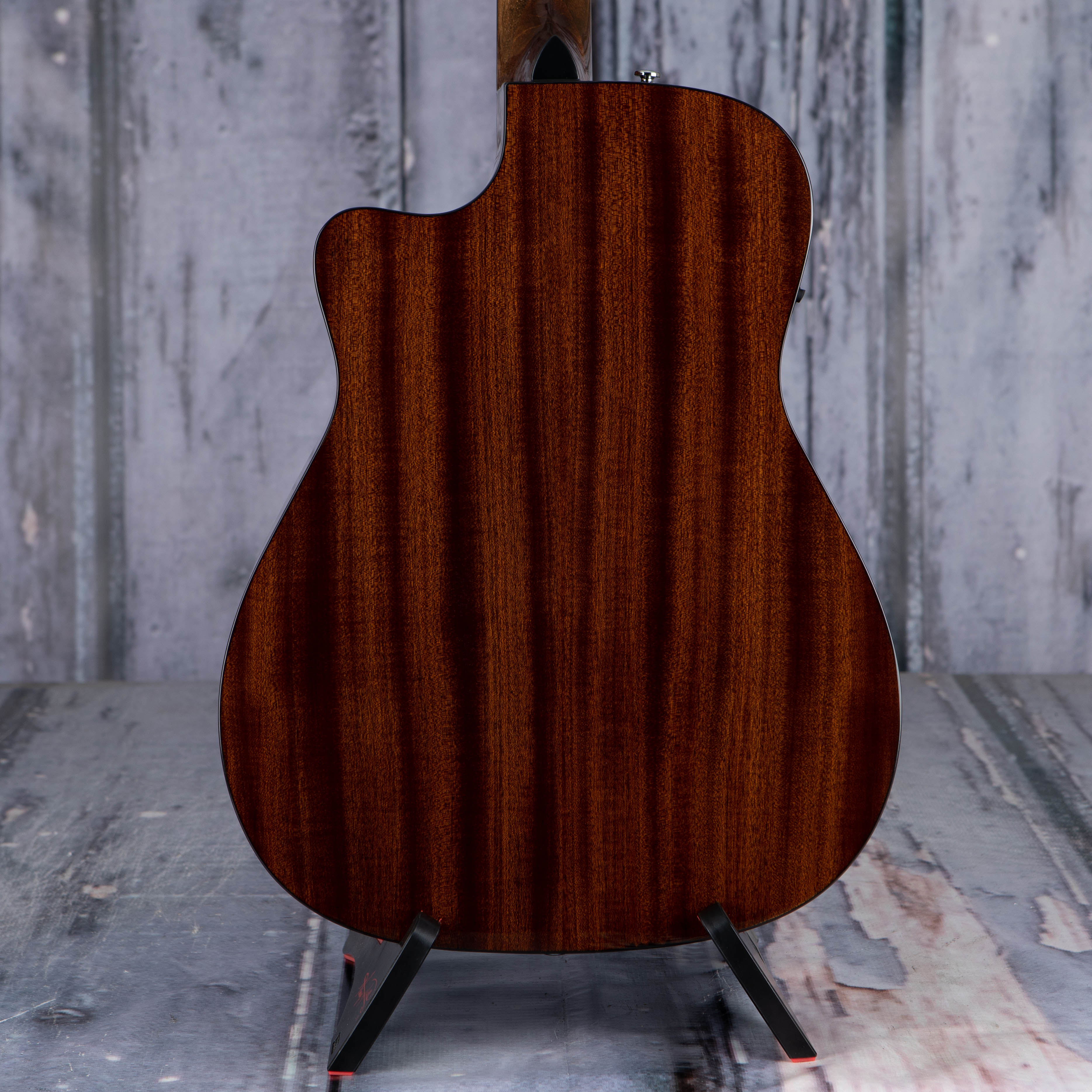 Fender CC-60SCE Concert Acoustic/Electric Guitar, Natural, back closeup