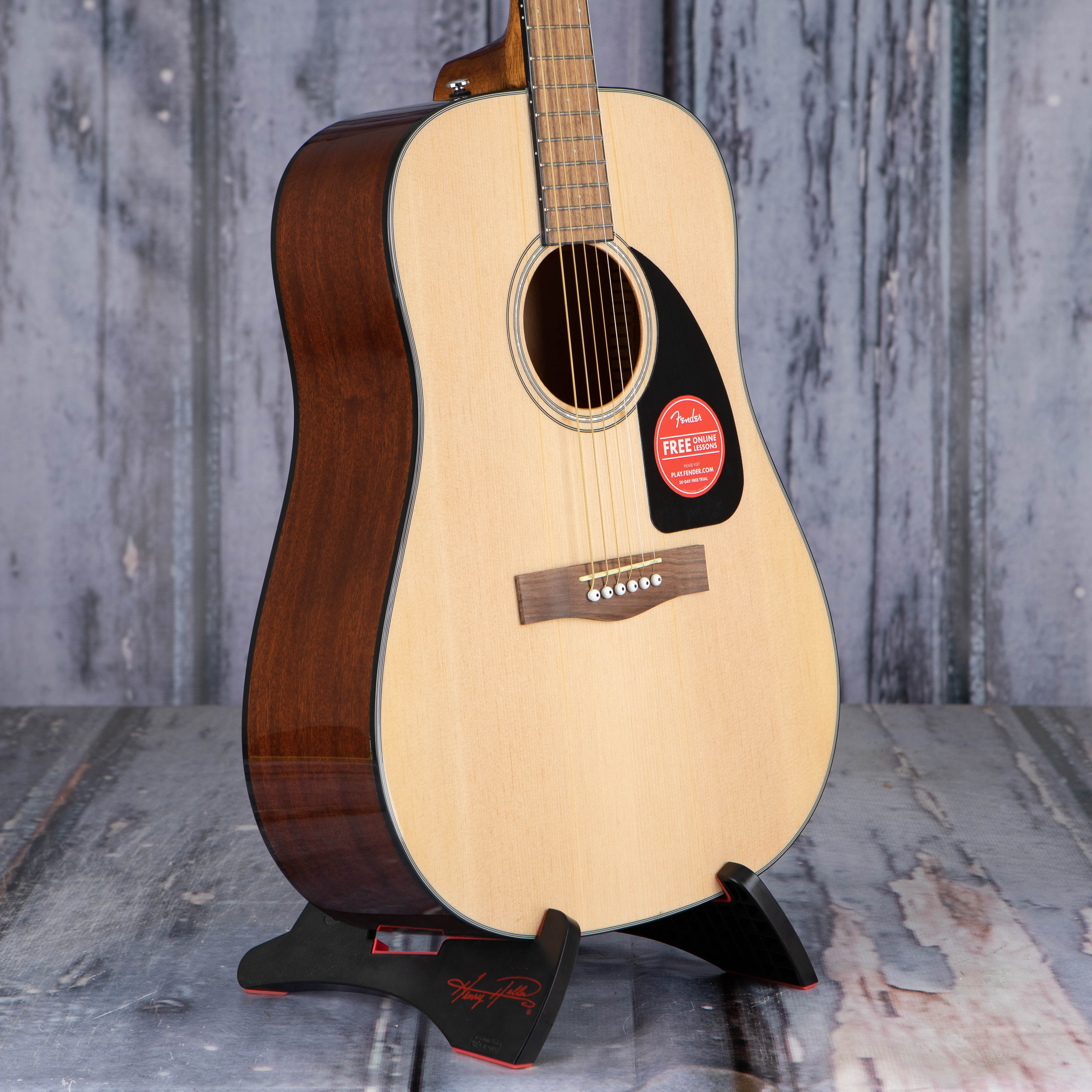 Fender CD-60 Dreadnought V3 Acoustic Guitar, Natural, angle