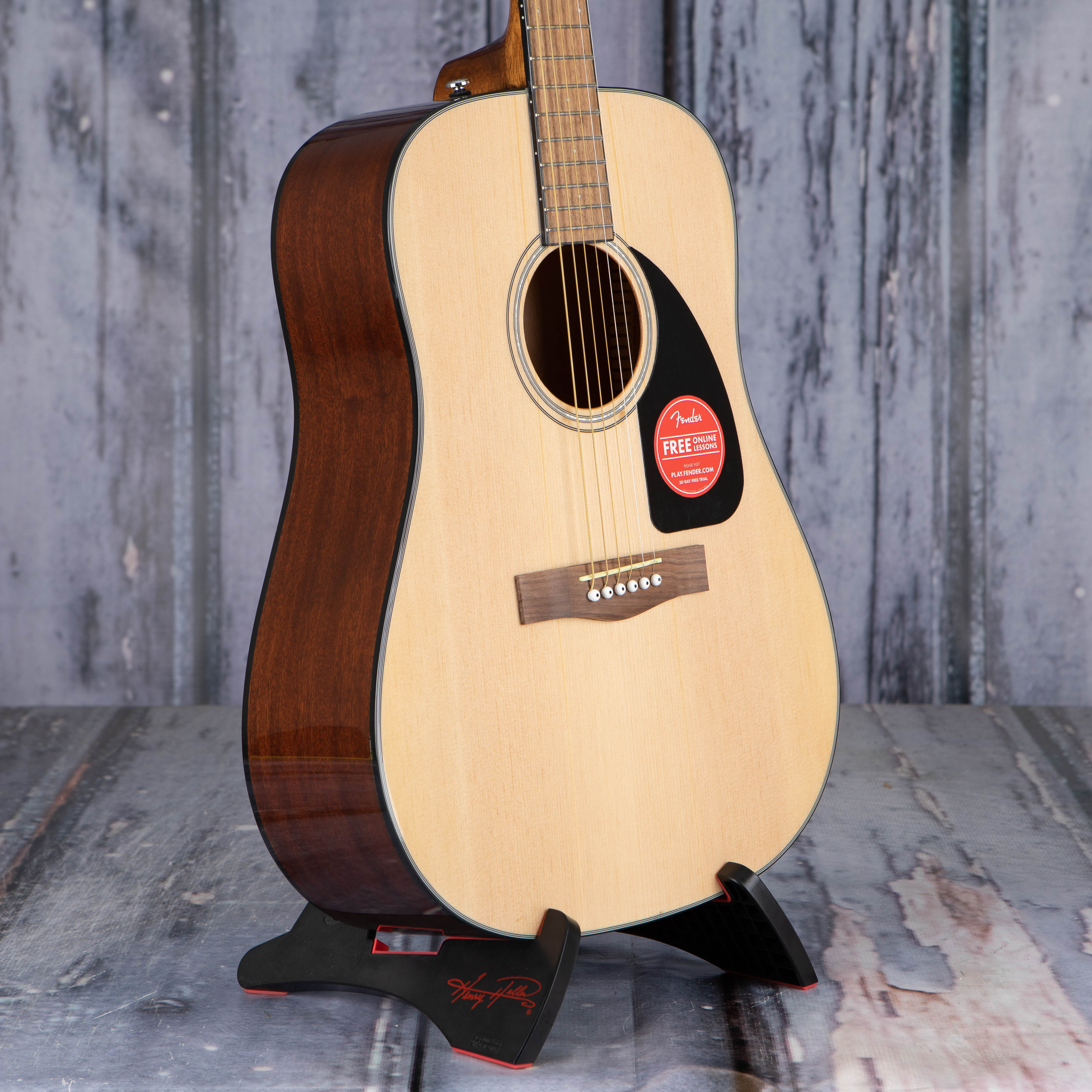 Fender CD-60 Dreadnought V3 Acoustic Guitar, Natural, angle