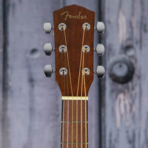 Fender CD-60S Dreadnought Left-Handed Acoustic Guitar, Natural, front headstock