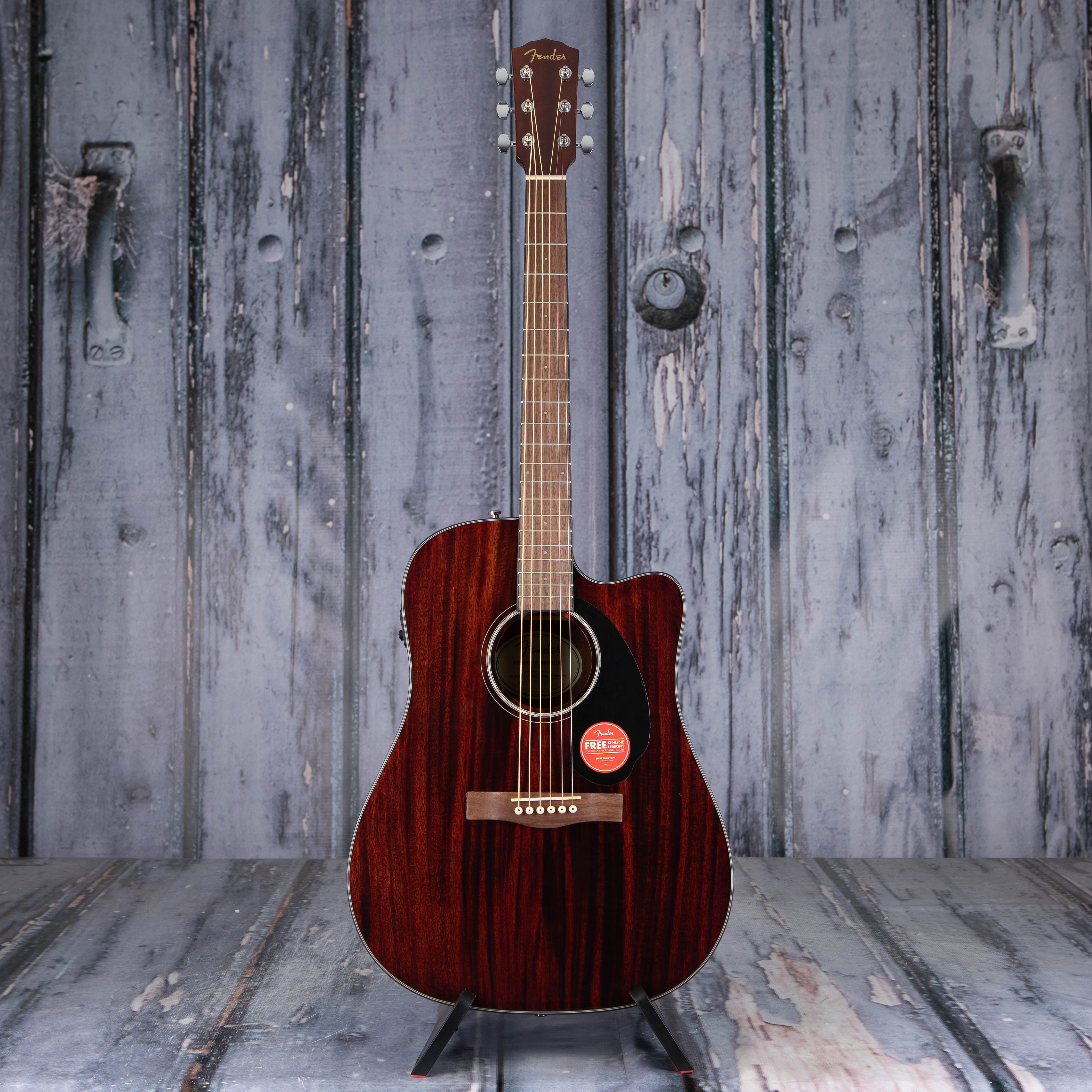 Fender CD-60SCE Dreadnought Acoustic/Electric Guitar, All-Mahogany, front