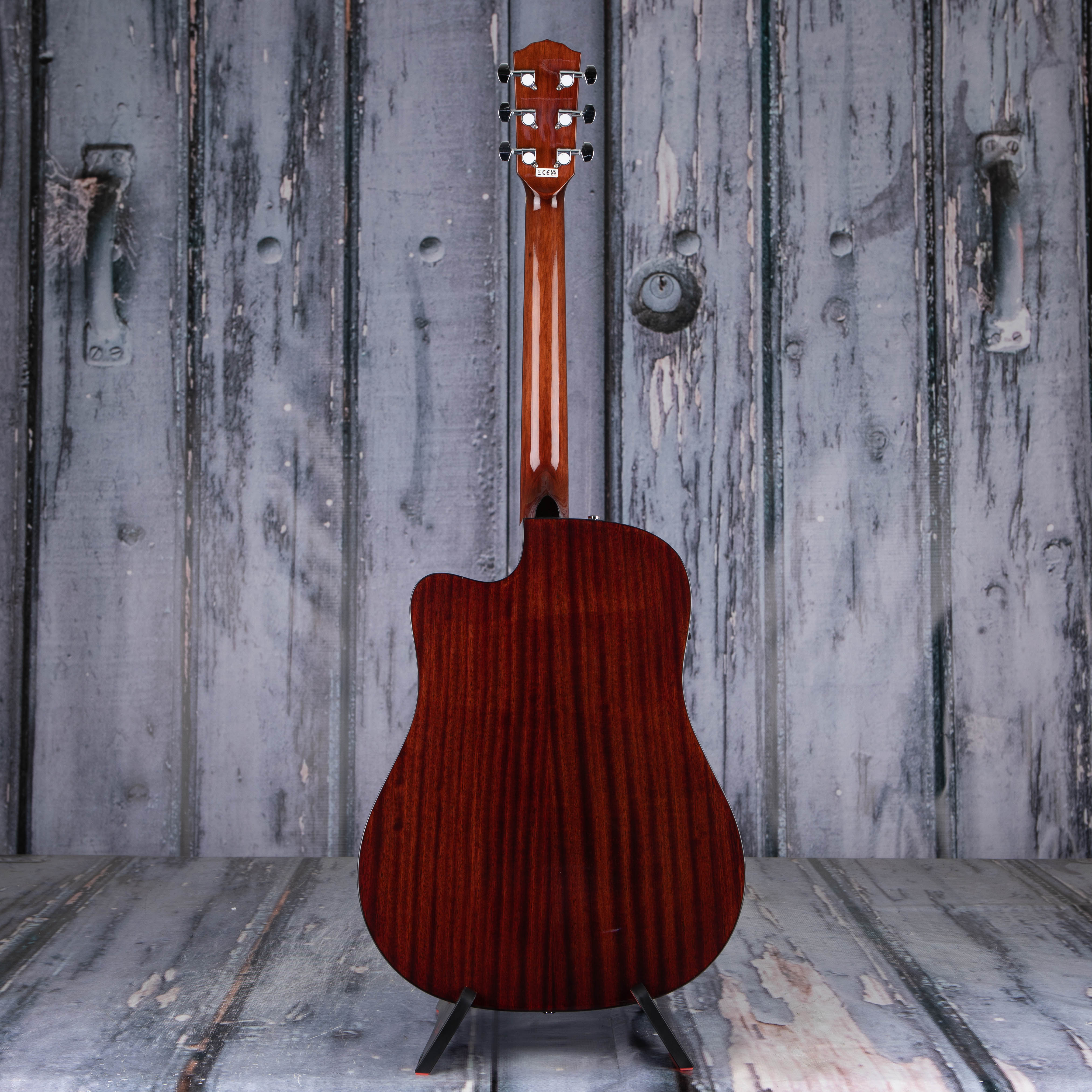 Fender CD-60SCE Dreadnought Acoustic/Electric Guitar, All-Mahogany, back