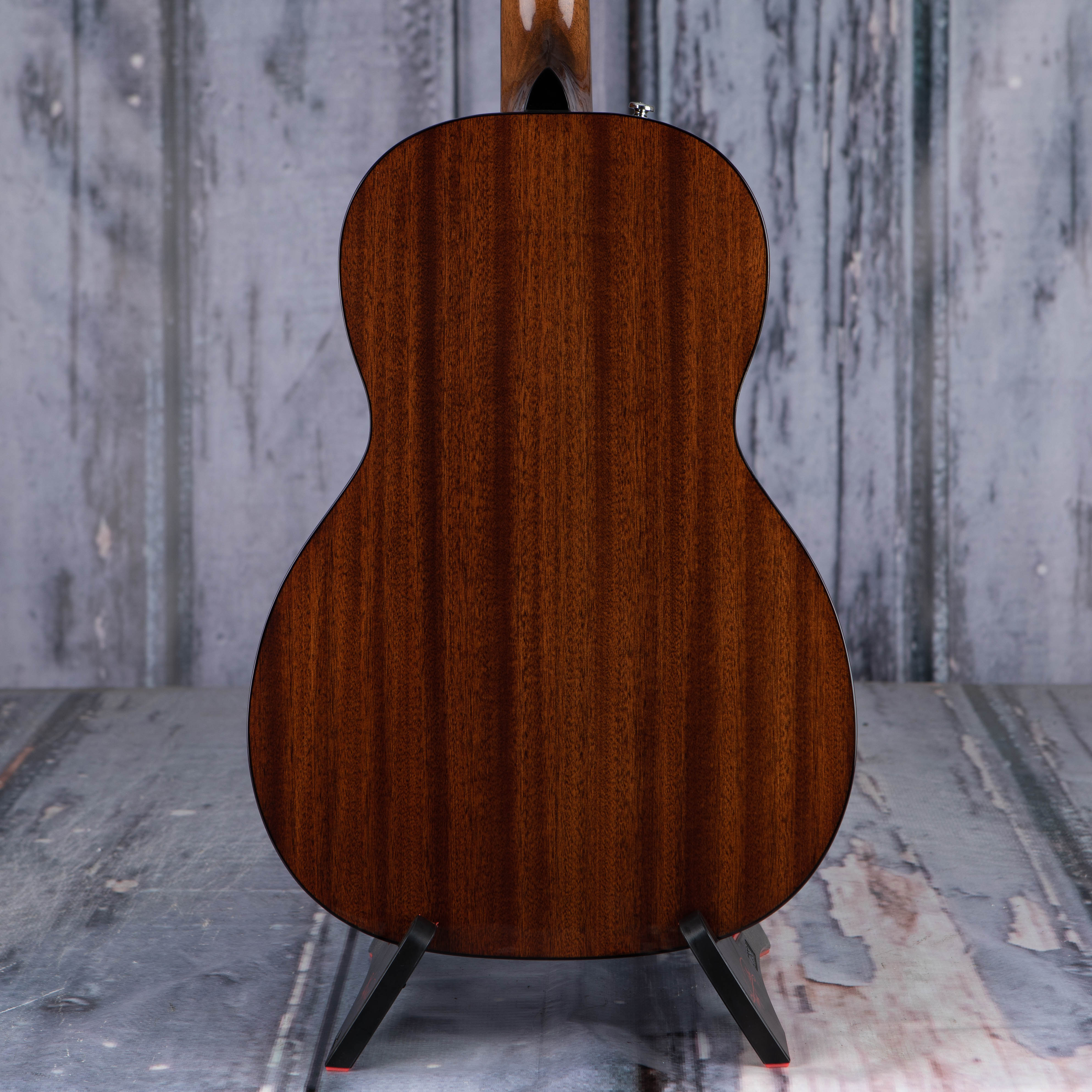 Fender CP-60S Parlor Acoustic Guitar, Natural, back closeup