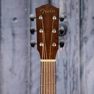 Fender CP-60S Parlor Acoustic Guitar, Natural, front headstock