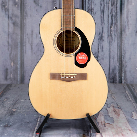 Fender CP-60S Parlor Acoustic Guitar, Natural, front closeup