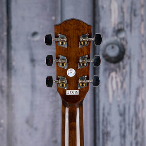 Fender CP-60S Parlor Acoustic Guitar, Sunburst, back headstock