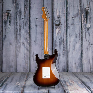 Fender Custom Shop Limited Edition Roasted Pine Stratocaster Limited Closet Classic Electric Guitar, Wide Fade Chocolate 3-Color Sunburst, back