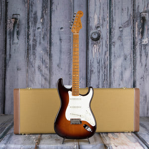 Fender Custom Shop Limited Edition Roasted Pine Stratocaster Limited Closet Classic Electric Guitar, Wide Fade Chocolate 3-Color Sunburst, case