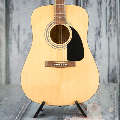 Fender FA-115 Dreadnought Acoustic Guitar Pack, Natural, front closeup