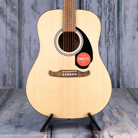 Fender FA-125 Dreadnought Acoustic Guitar, Natural, front closeup