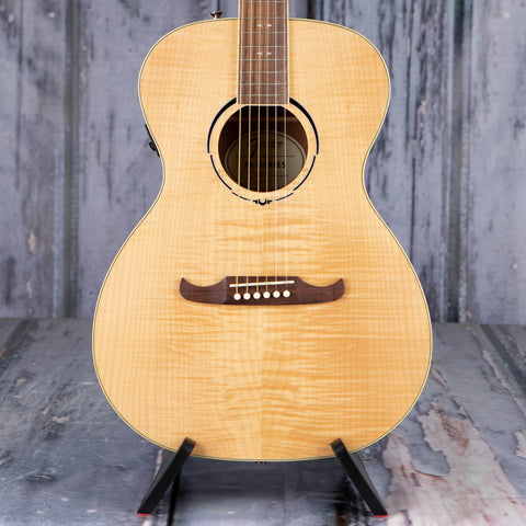 Fender FA-235E Concert Acoustic/Electric Guitar, Natural, front closeup