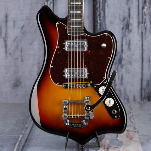 Fender Parallel Universe Volume II Maverick Dorado Electric Guitar, Ultraburst, front closeup