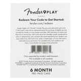 Fender Play Online Lesson Subscription Card, Six Months Pre-Paid, back
