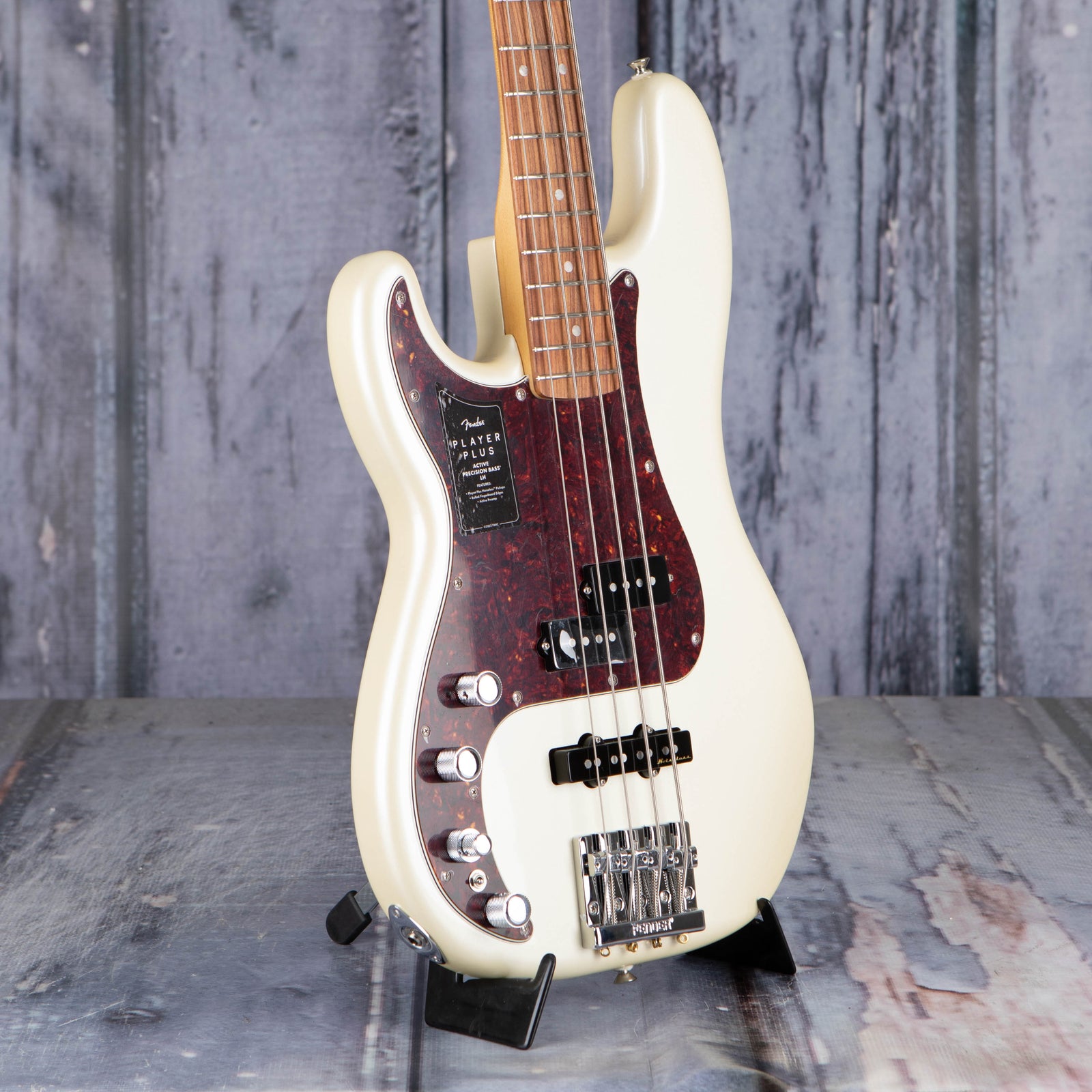 Fender Player Plus Left-Handed Precision Bass, Olympic Pearl | For