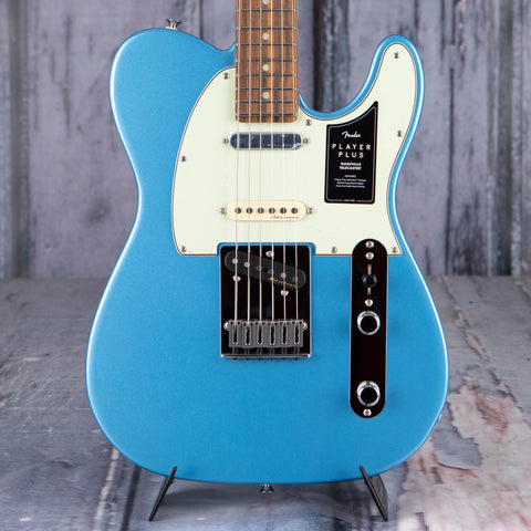 Fender Player Plus Nashville Telecaster Electric Guitar, Opal Spark, front closeup