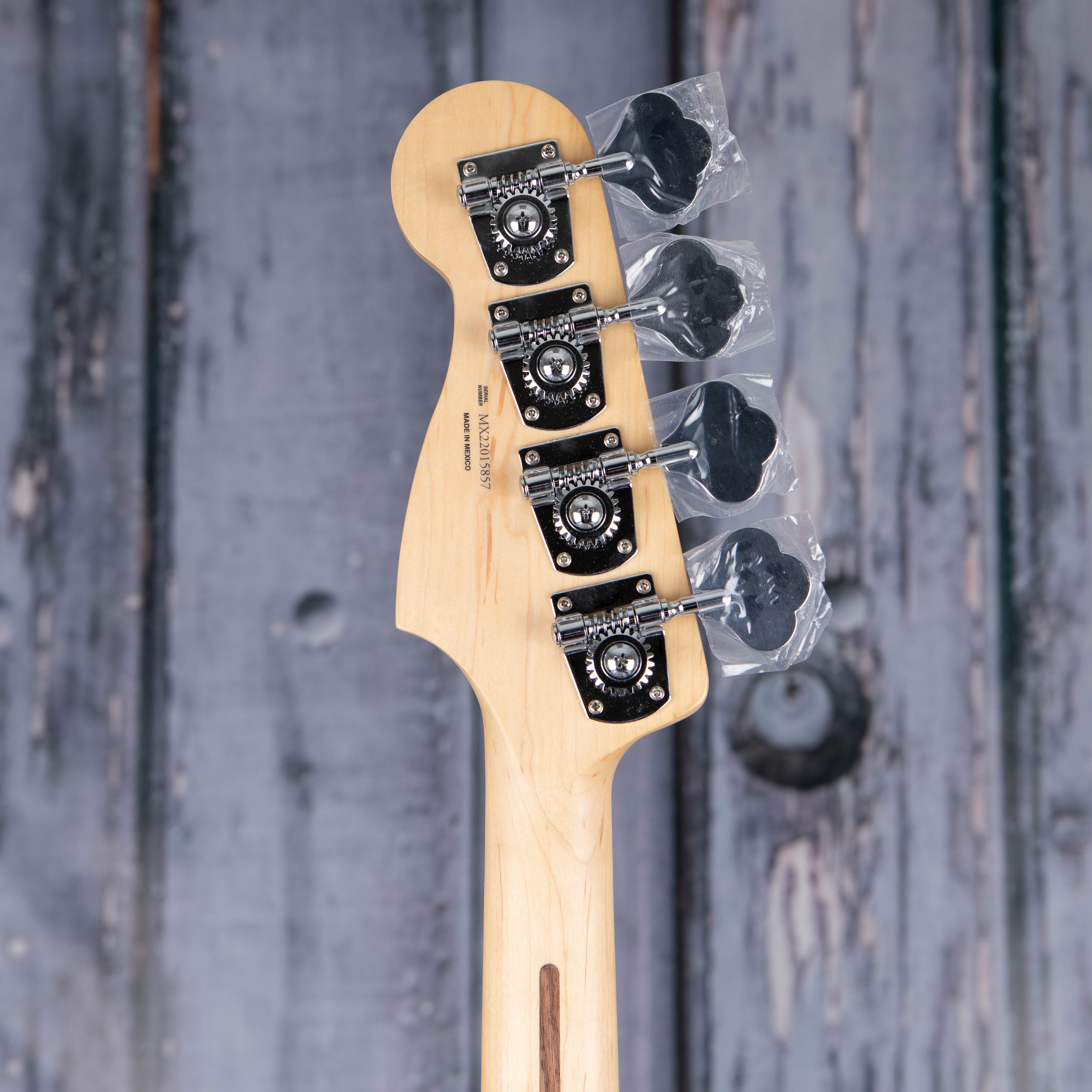 Fender Player Precision Bass Guitar, Black, back headstock