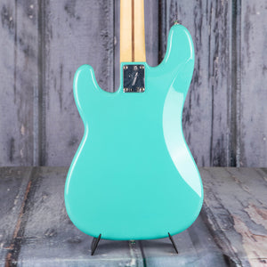 Fender Player Precision Bass Guitar, Sea Foam Green, back closeup