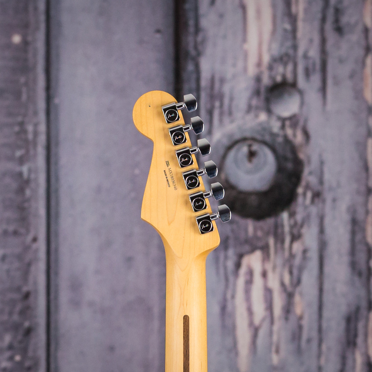 Fender Player Series Stratocaster, Pau Ferro Fingerboard, 3-Color Sunburst, back headstock closeup