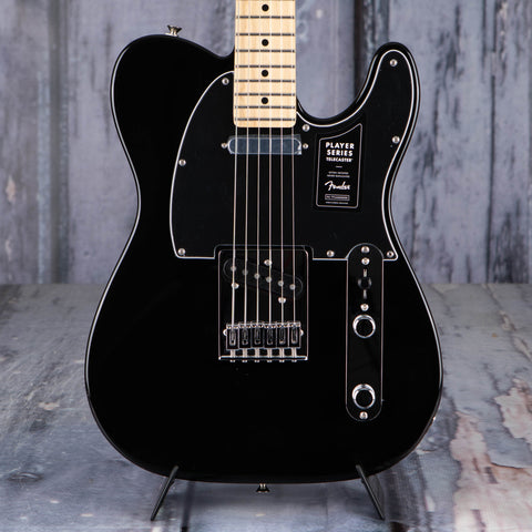 Fender Player Telecaster Electric Guitar, Black, front closeup