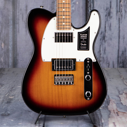 Fender Player Telecaster HH Electric Guitar, 3-Color Sunburst, front closeup
