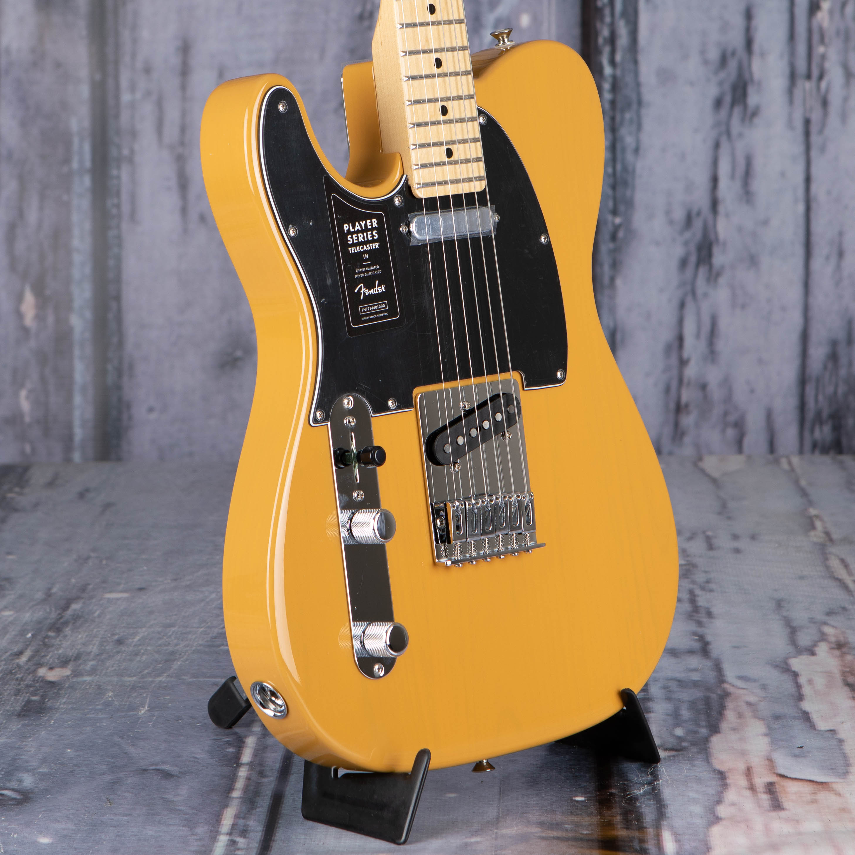 Fender Player Telecaster Left-Handed Electric Guitar, Butterscotch Blonde, angle