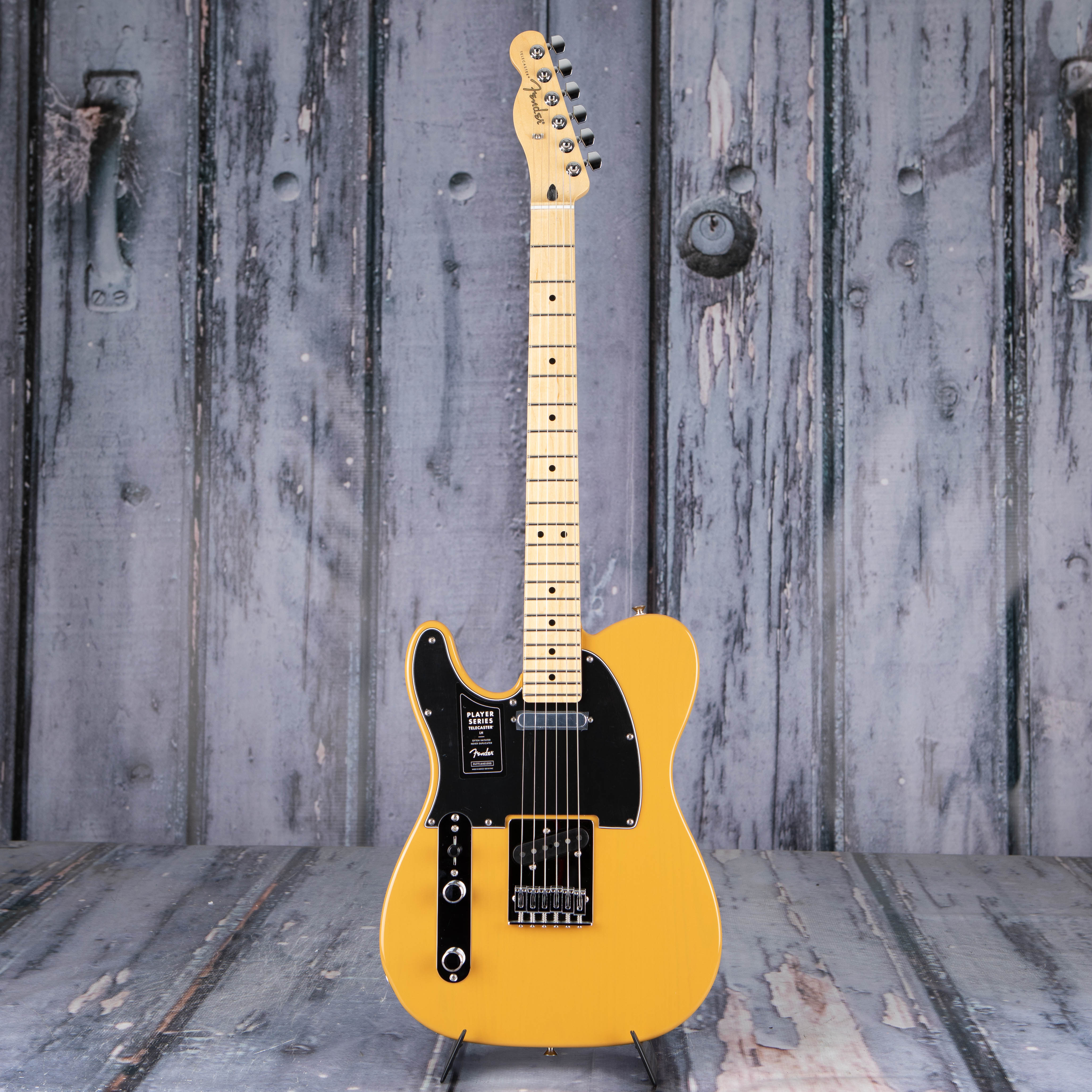 Fender Player Telecaster Left-Handed Electric Guitar, Butterscotch Blonde, front