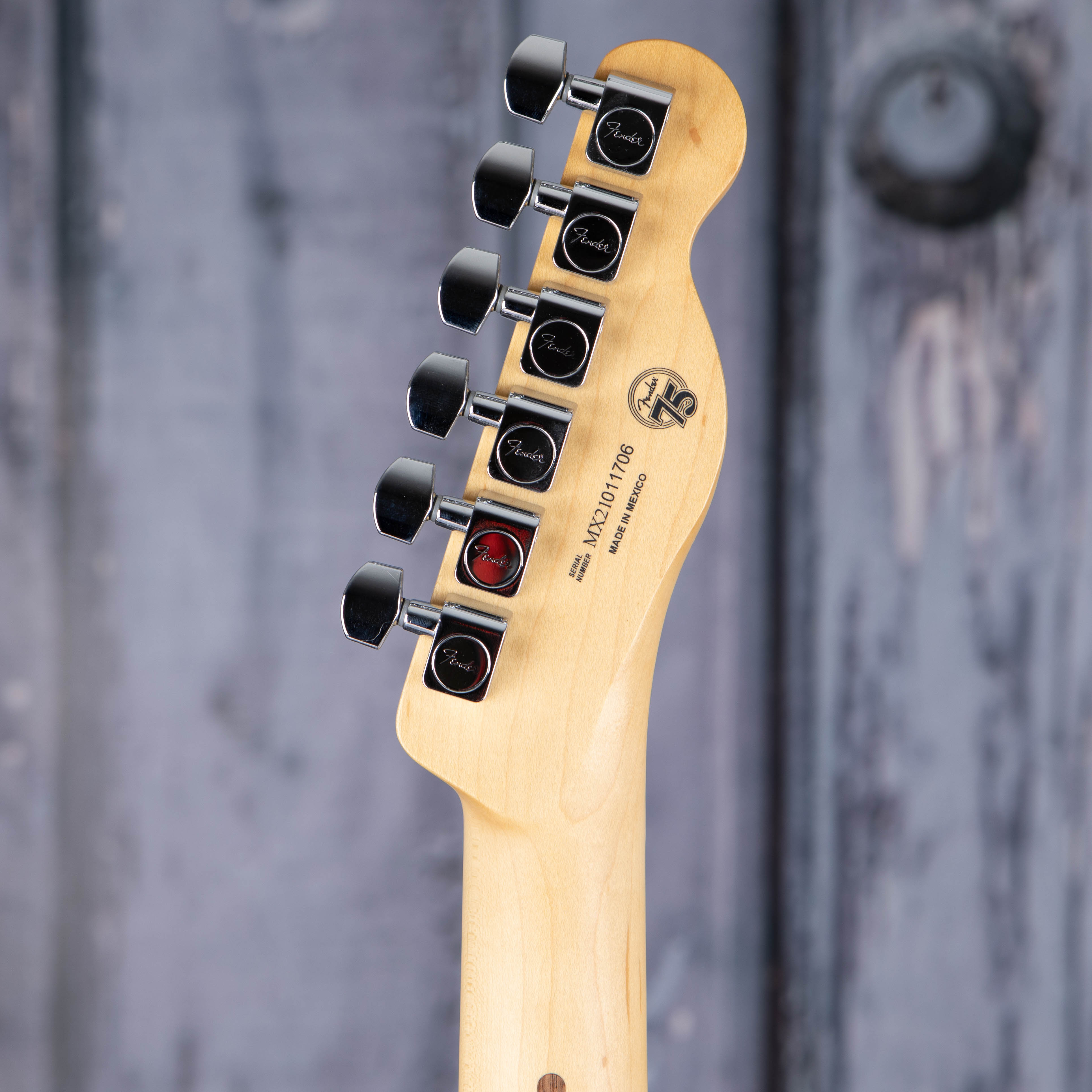 Fender Player Telecaster Left-Handed Electric Guitar, Butterscotch Blonde, back headstock