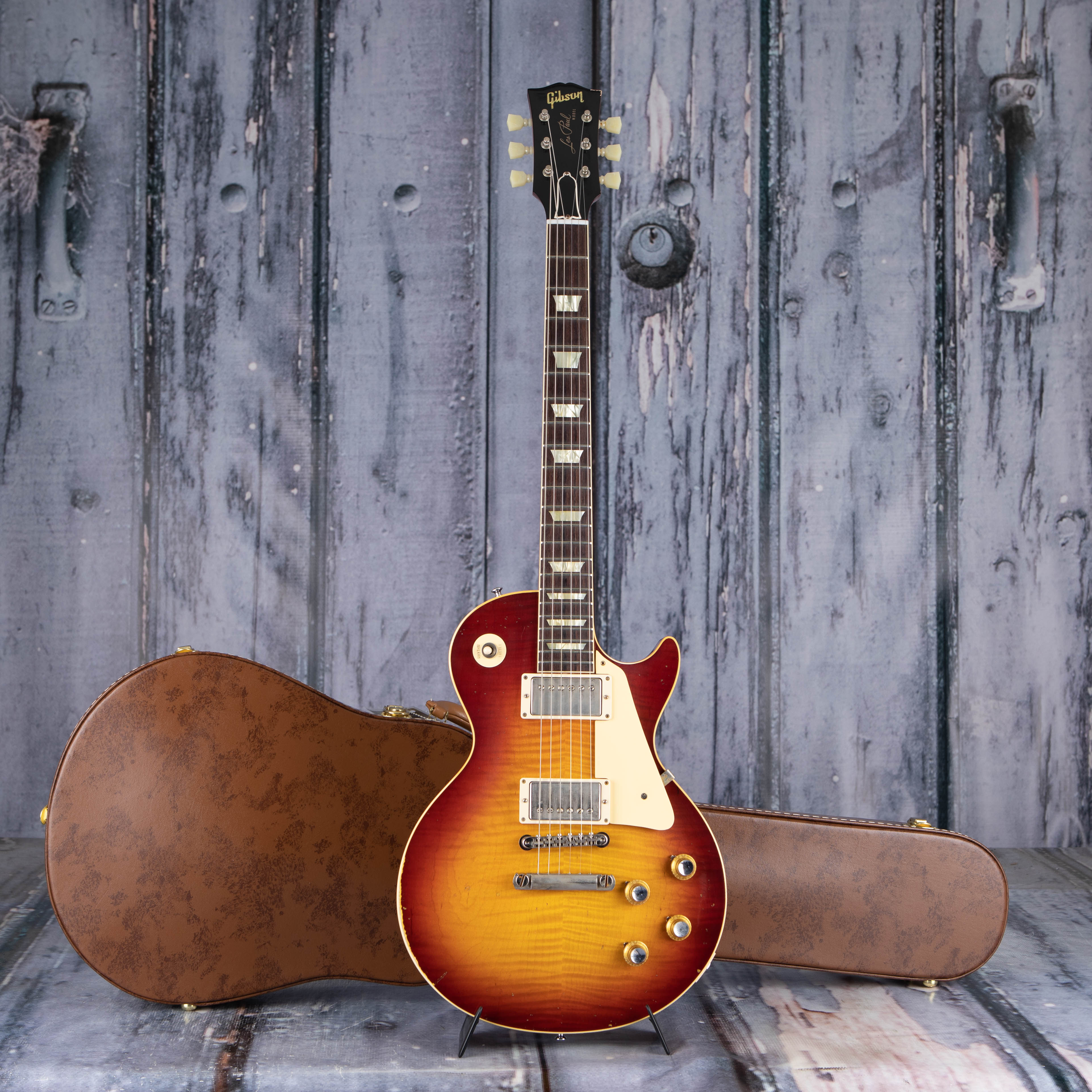 Gibson Custom Shop 1960 Les Paul Standard Reissue Murphy Lab Light Aged Electric Guitar, Tomato Soup Burst, case