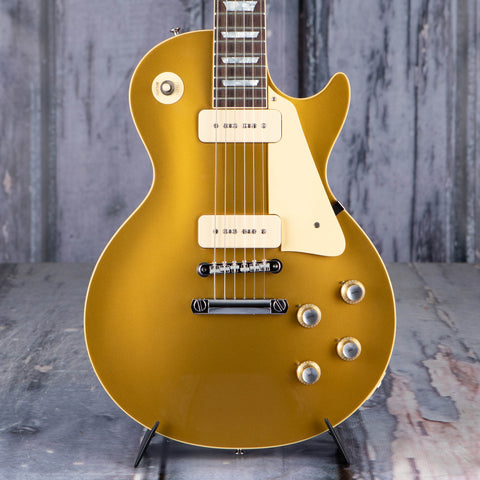 Gibson Custom Shop 1968 Les Paul Standard Goldtop Reissue Electric Guitar, 60s Gold, front closeup