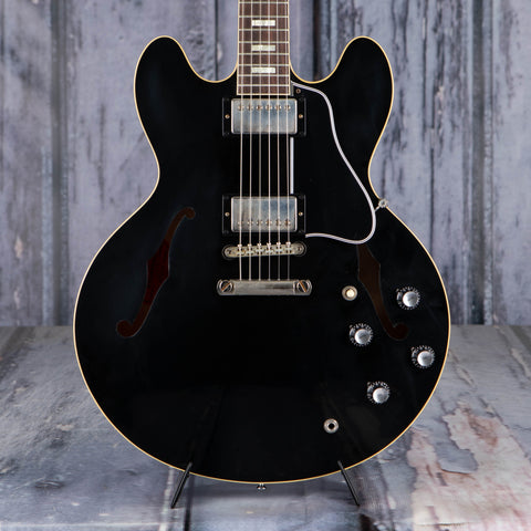 Gibson Custom Shop '64 ES-335 Reissue VOS Semi-Hollowbody Guitar, Ebony, front closeup