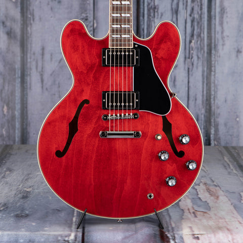 Gibson USA ES-345 Semi-Hollowbody Guitar, Sixties Cherry, front closeup