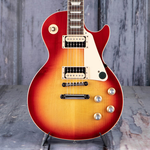 Gibson USA Les Paul Classic Electric Guitar, Cherry Sunburst, front closeup